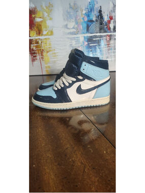 Nike Air Jordan 1 Retro High OG Shoes Women's Size 7 Blue Sneakers CD0461-401
